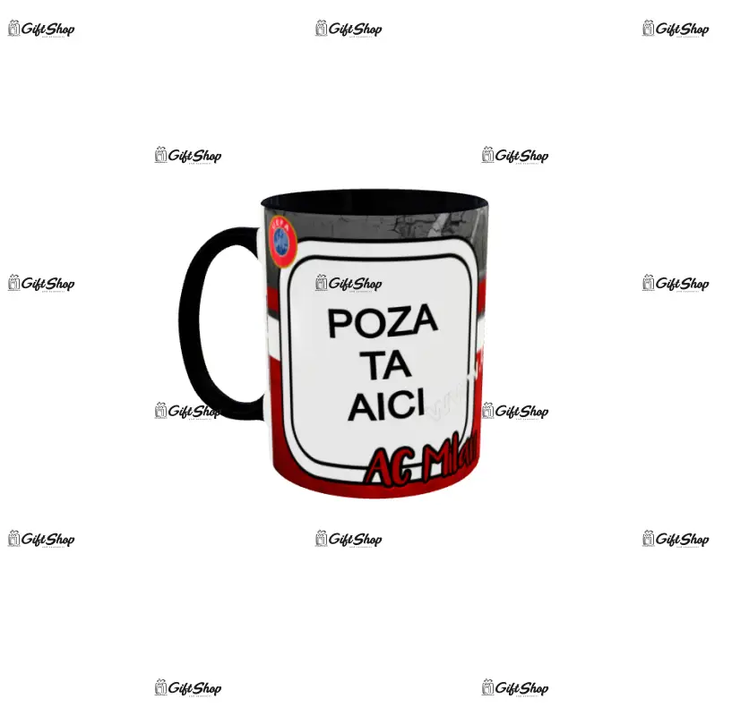 Ac milan, cana personalizata cu poza, model 3328